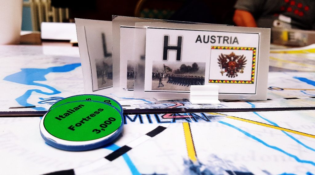 Austria besieging Milan in the 1866 And All That megagame