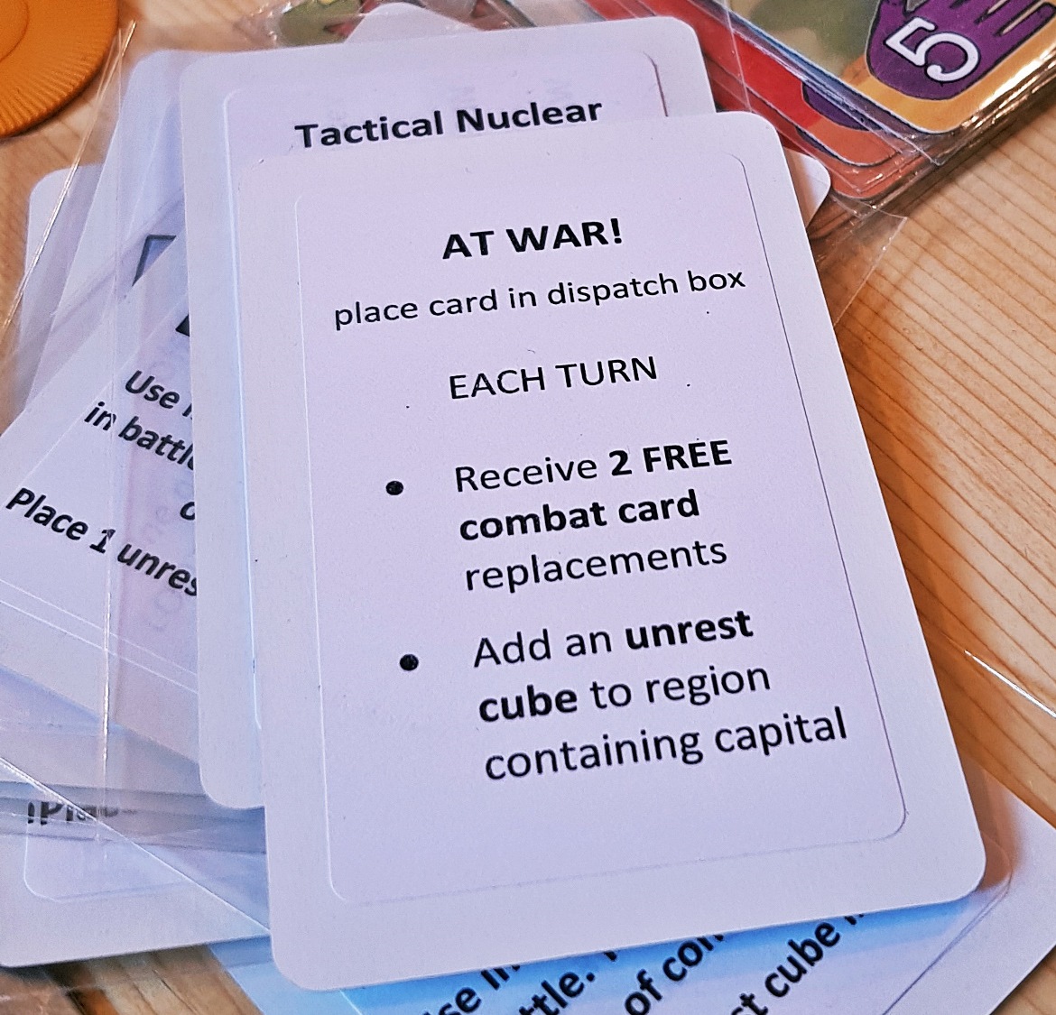 War card - Arrival Megagame After Action Report by BeckyBecky Blogs