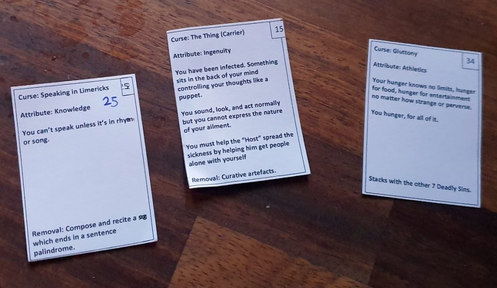 Curses - It Belongs in a Museum Megagame Report by BeckyBecky Blogs