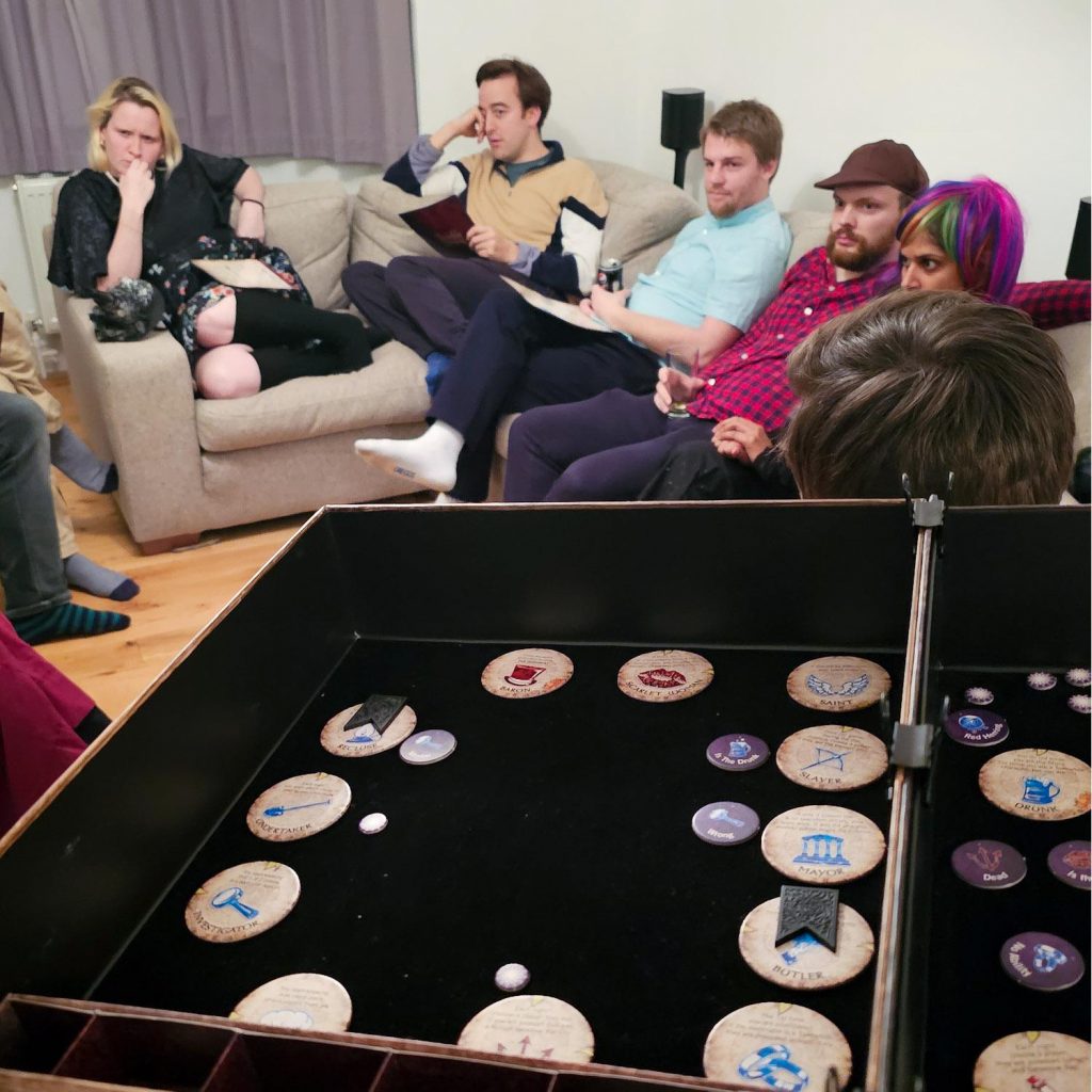 Players and the Grimoire for Blood on the Clocktower social deduction game