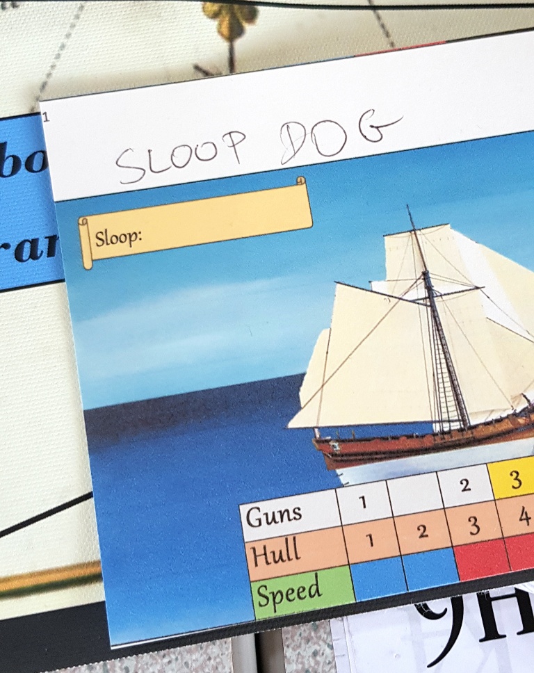 My ship, Sloop Dog - Buccaneer Megagame After Action Report by BeckyBecky Blogs