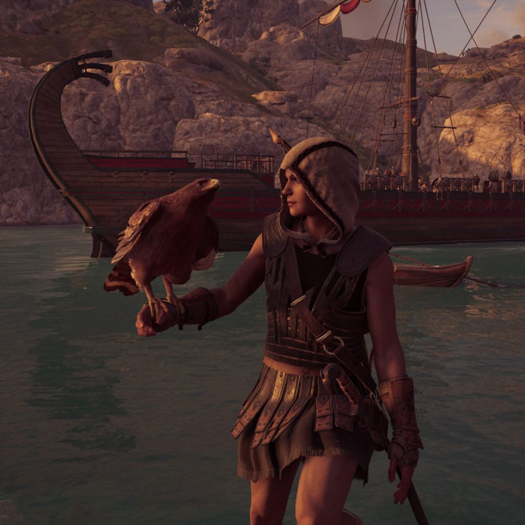 Kassandra and her eagle Ikaros