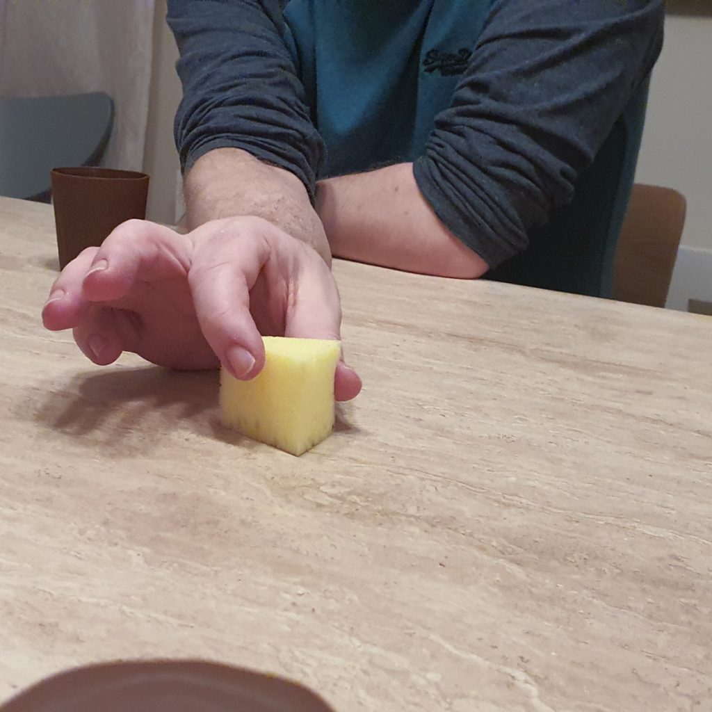 A player stealing the foam cheese in Cheese Thief