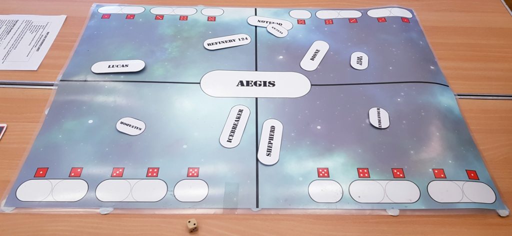 Map table - Den of Wolves megagame after action report by BeckyBecky Blogs