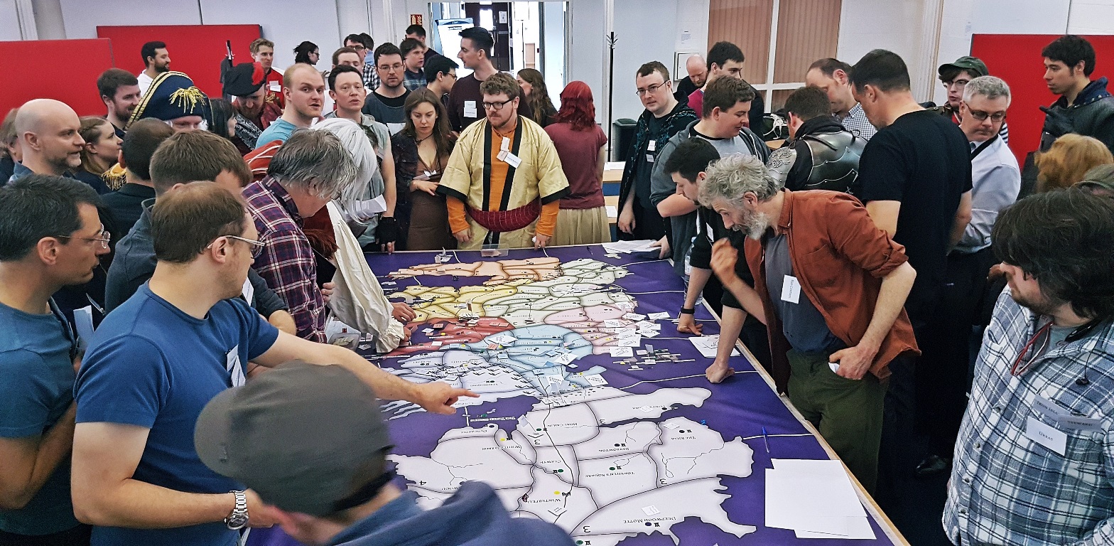 A very busy map table at Everybody Dies HarderTim and me, at the Cow and Calf on Ilkley Moor - Surviving Winter as a Summer Lover by BeckyBecky Blogs