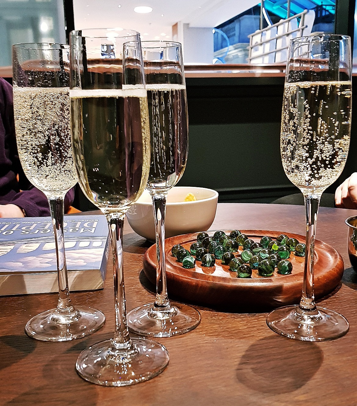 Celebratory prosecco - Our Finest Hour, escape room by Escape Hunt Leeds, review by BeckyBecky Blogs