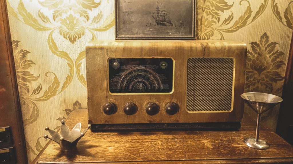 An old-fashioned radio