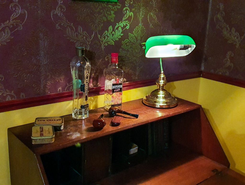 Sherlock's desk - Sherlocked In by The Escapologist, Leeds escape room review by BeckyBecky Blogs