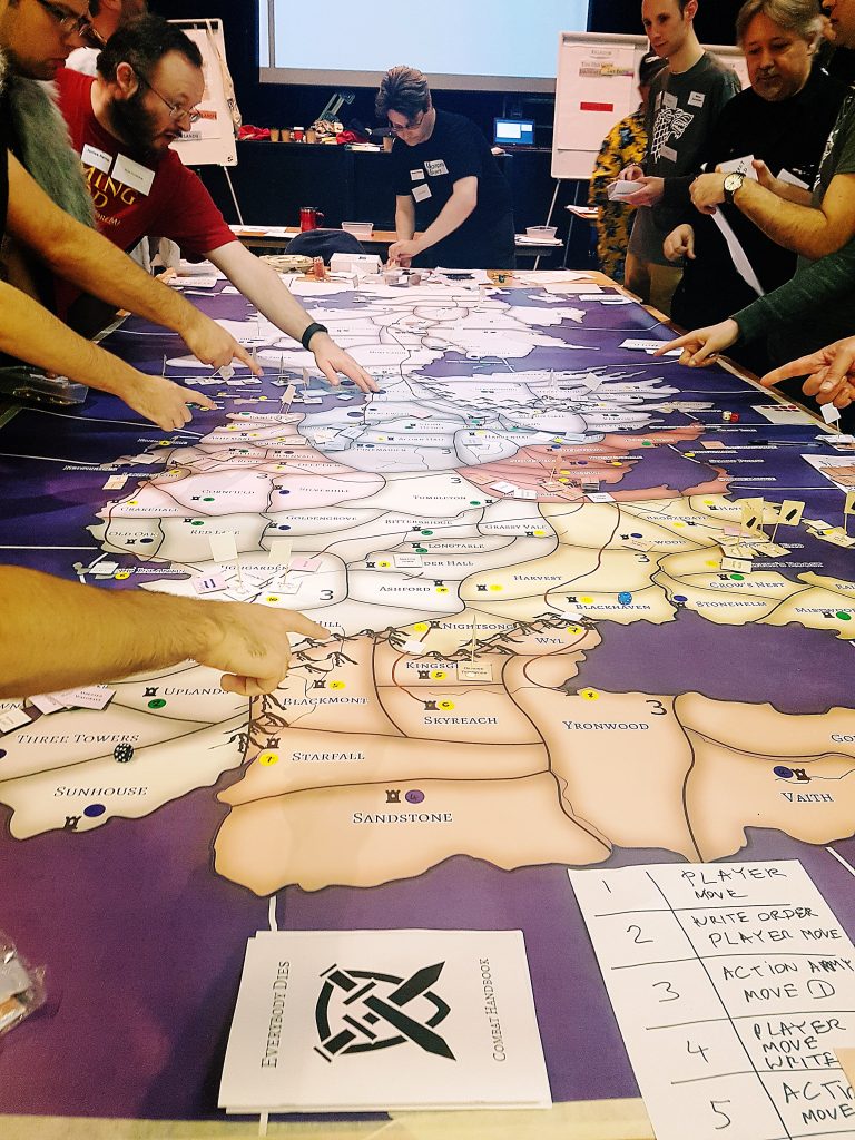 Map at the Everybody Dies Megagame