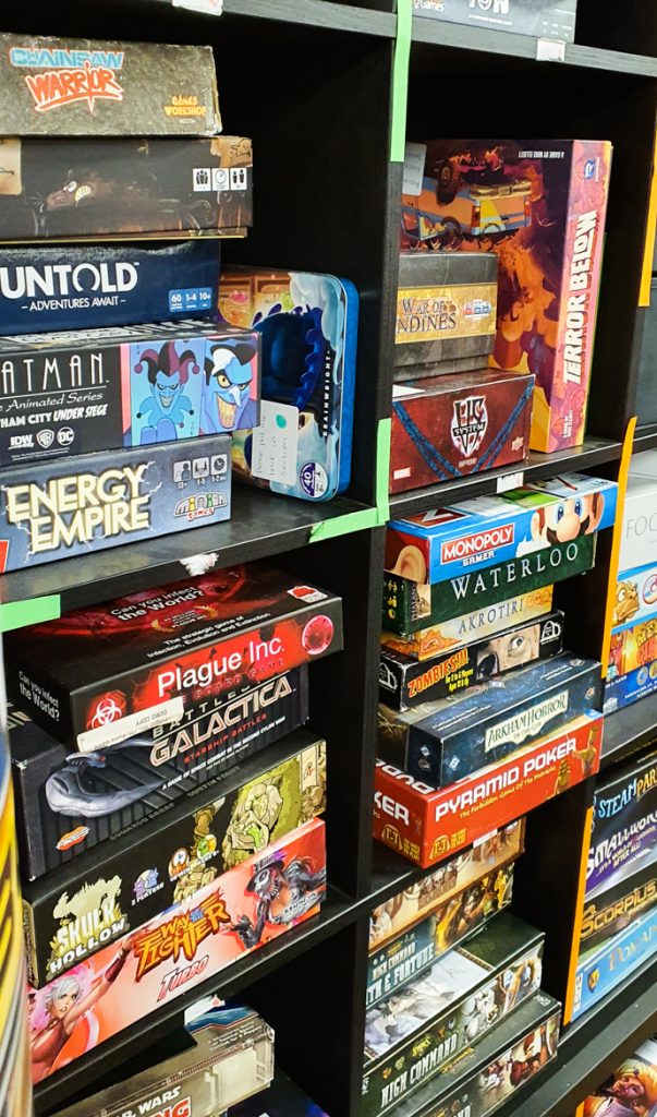 Board game library at FanBoy 3 - Exploring Manchester's geek scene with BeckyBecky Blogs