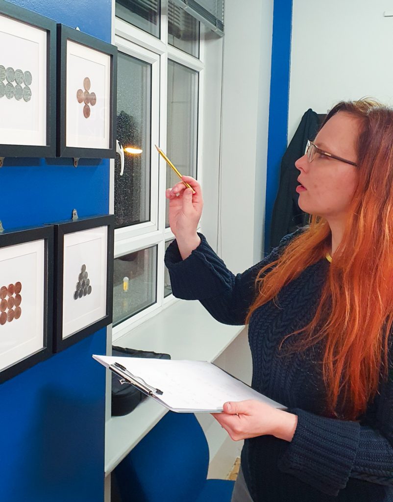Becky solving puzzles - Gem Runner escape room by Lucardo Manchester, review by BeckyBecky Blogs