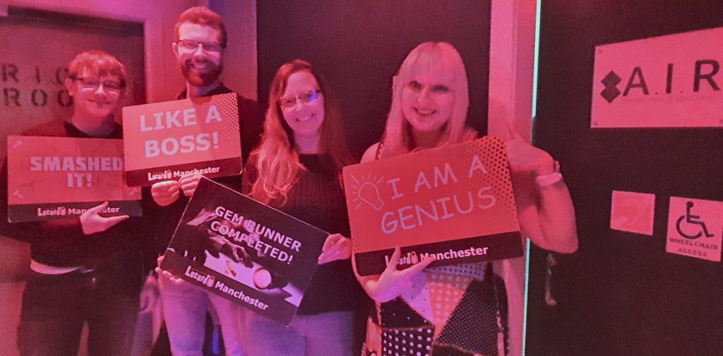 Success photo at Gem Runner escape room by Lucardo Manchester - Exploring Manchester's geek scene with BeckyBecky Blogs