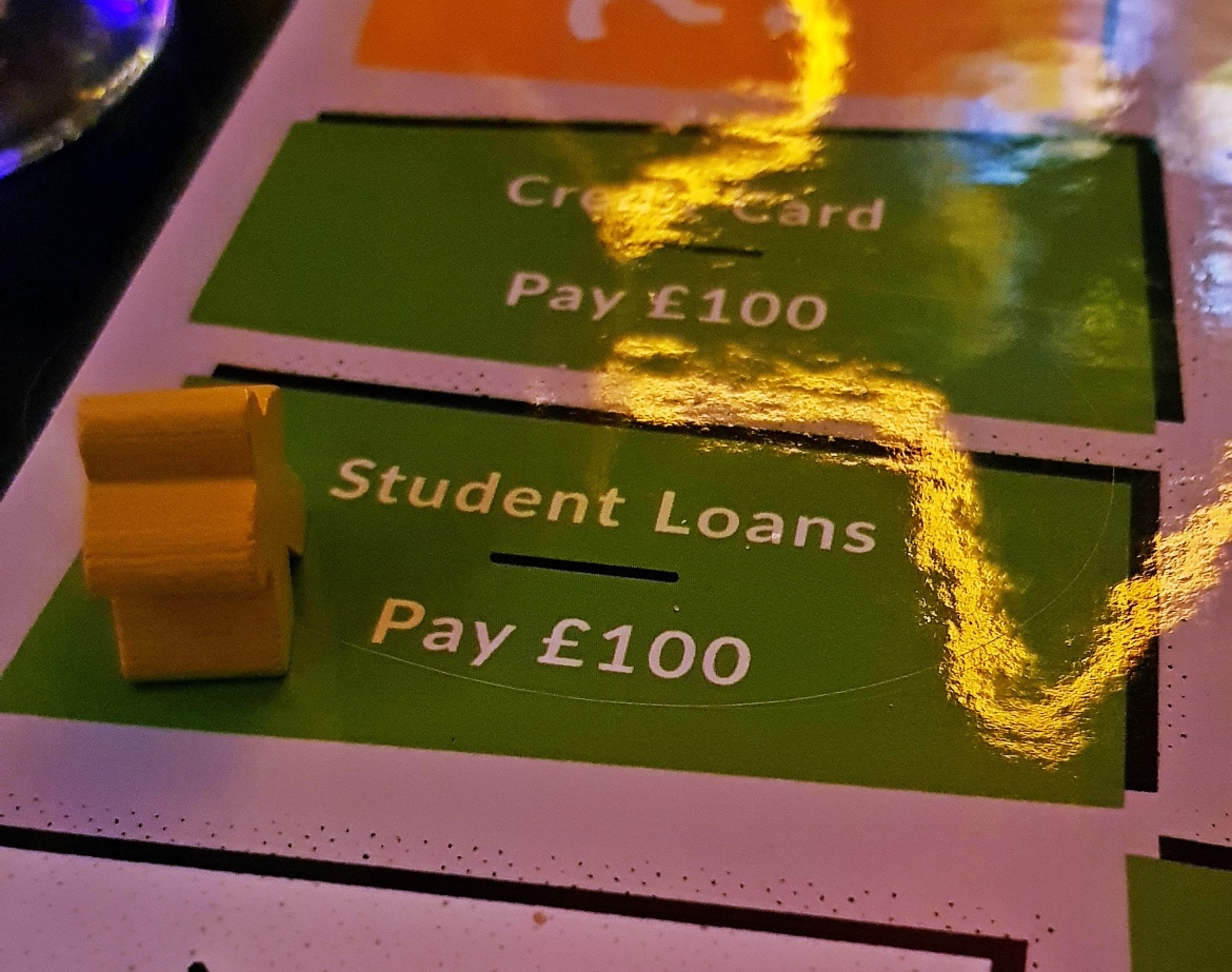 Student loans space - giffgaff gameplan's Spend or Save boardgame by BeckyBecky Blogs
