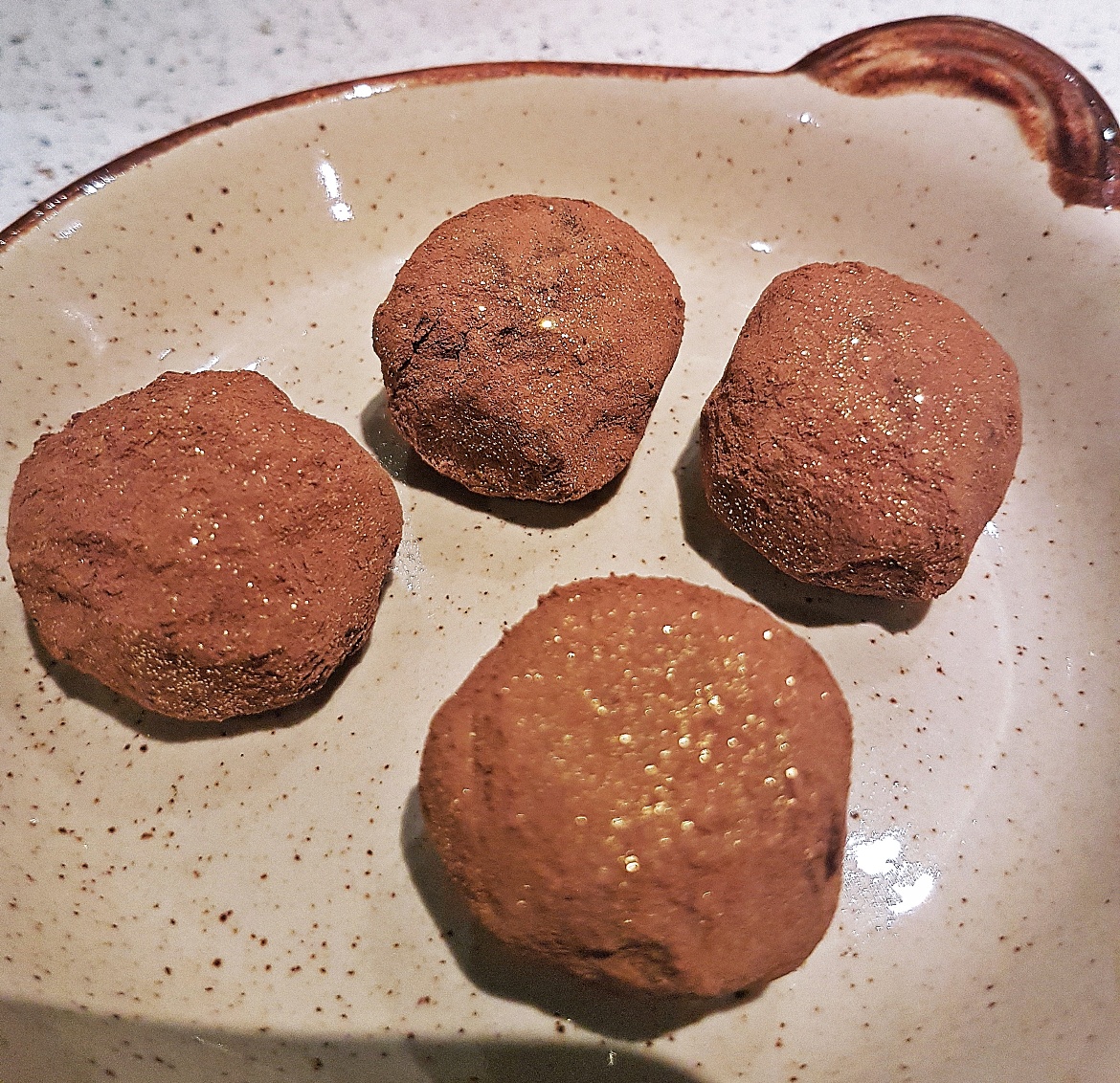The finished truffles - Recipe for Gold Filter Truffles inspired by Deus Ex by BeckyBecky Blogs