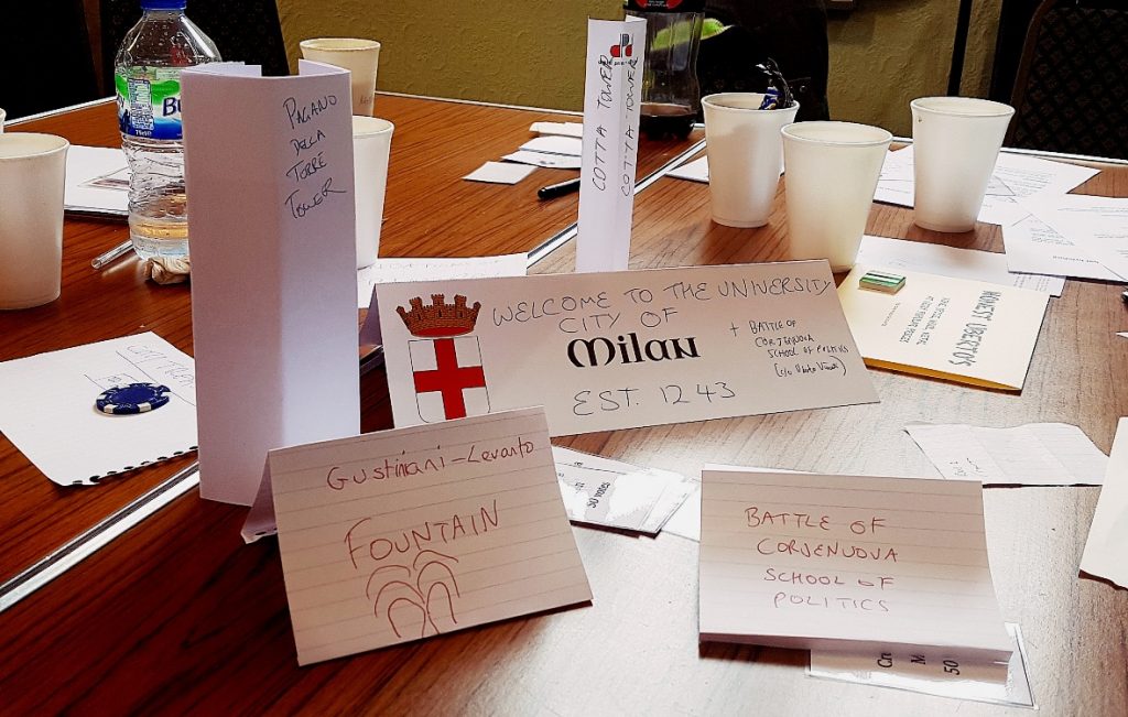 Guelphs and Ghibellines megagame Milan skyline