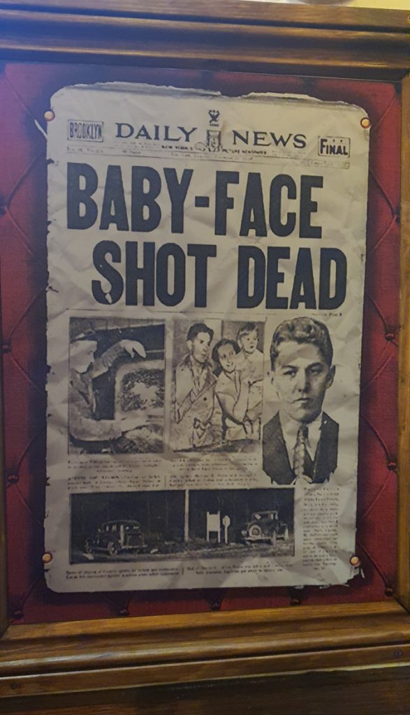 Fake news article reading "Baby-Face shot dead"