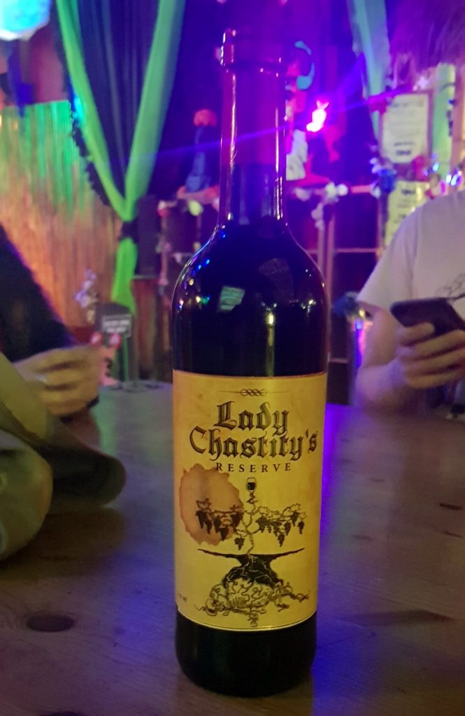 Wine - Lady Chastity's Reserve by Handmade Mysteries, London escape room review by BeckyBecky Blogs