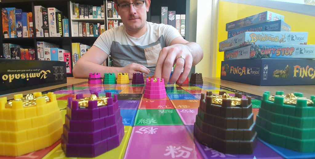 Playing Kamisado at the Dice Box - 7 Geeky Activities I can do from Leamington Spa by BeckyBecky Blogs