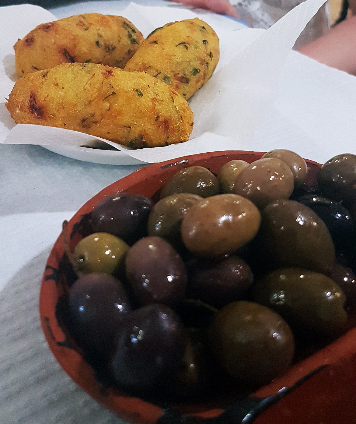 Olives and cod fishcakes at Restaurant de Calçada - Food and Drink in Lisbon, review by BeckyBecky Blogs