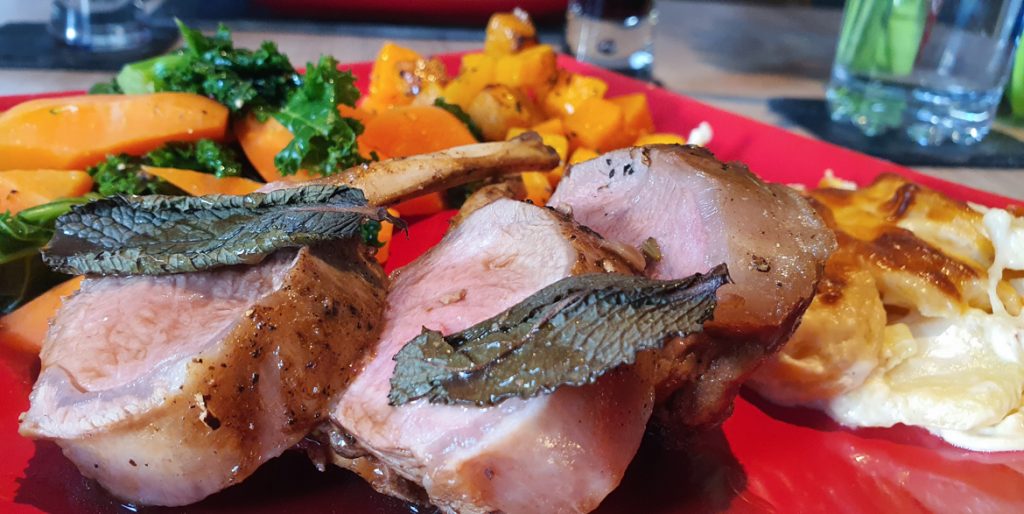 Rack of lamb for main - May 2020 Monthly Recap by BeckyBecky Blogs