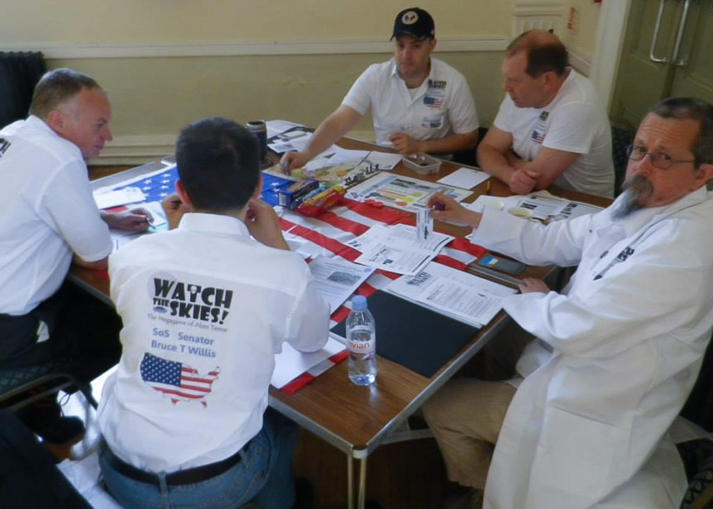 The US team at Watch The Skies - How to Write a Megagame, Part 8 - Teams by BeckyBecky Blogs