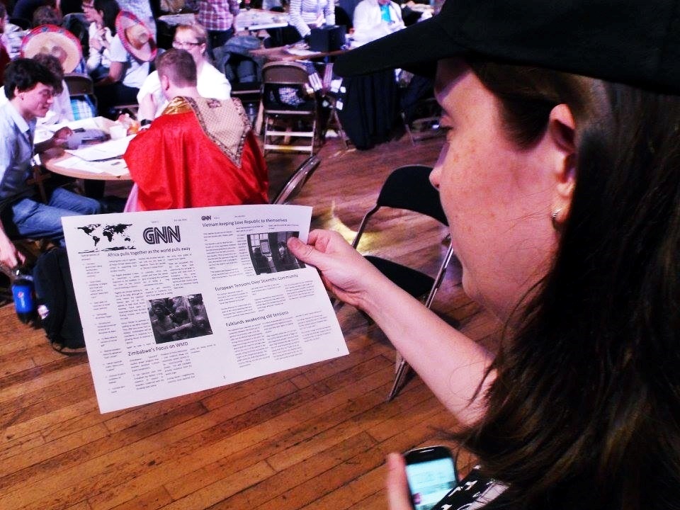 Printed news at a megagame - Press at Megagames by BeckyBecky Blogs|