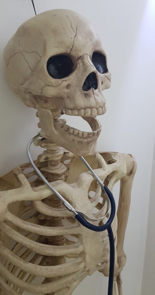 A skeleton - V90 by Mindlock, York escape room review by BeckyBecky Blogs