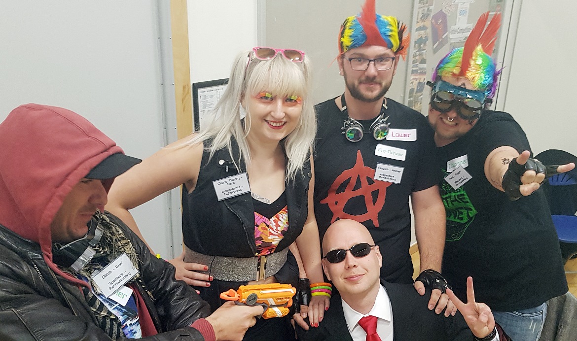 A selfie with the CEO of Ares - Mirrorshades megagame after action report by BeckyBecky Blogs