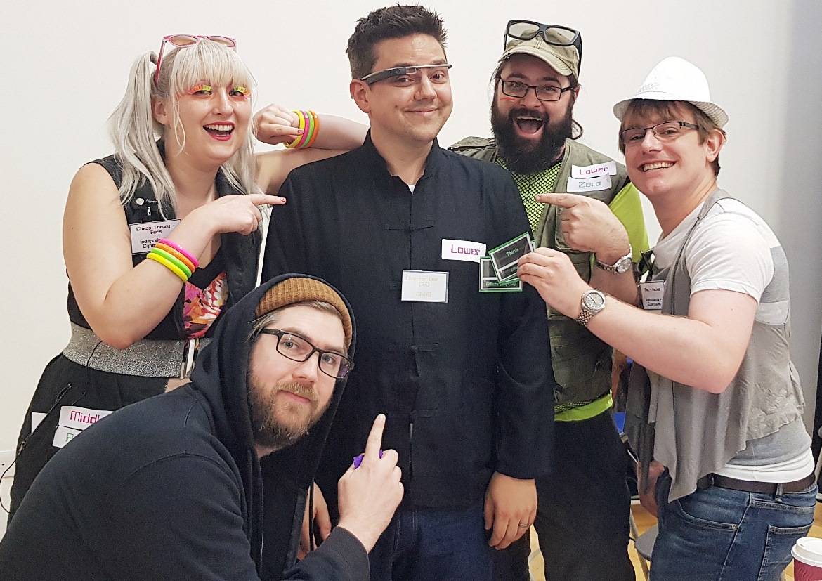 A selfie with the CEO of GHKS - Mirrorshades megagame after action report by BeckyBecky Blogs