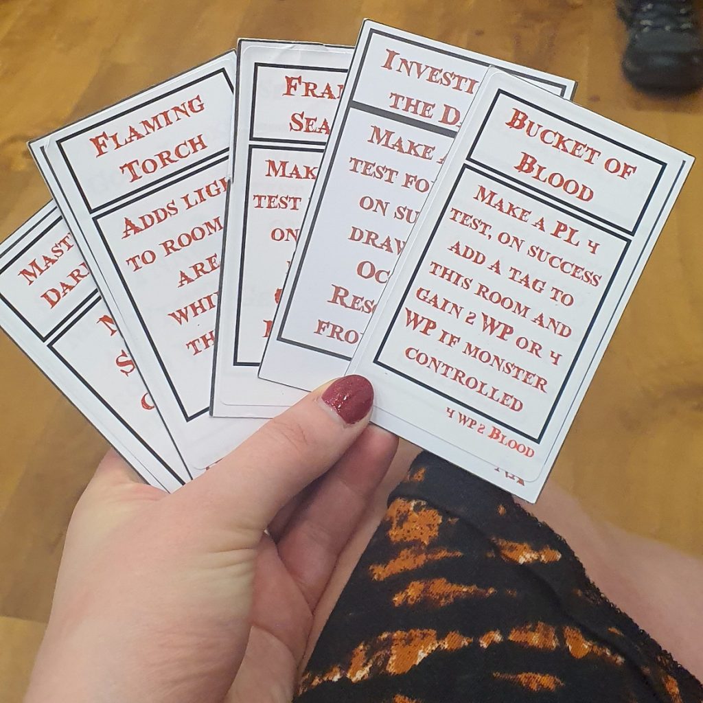 Cards - Monsterville Mansion megagame report by BeckyBecky Blogs