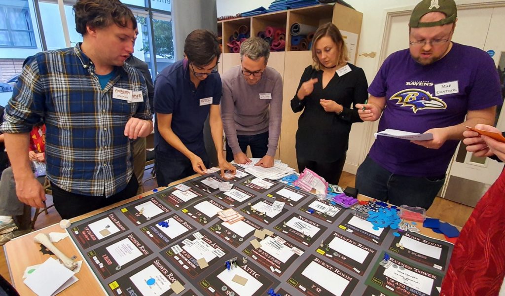 One of the final showdowns - Monsterville Mansion megagame report by BeckyBecky Blogs