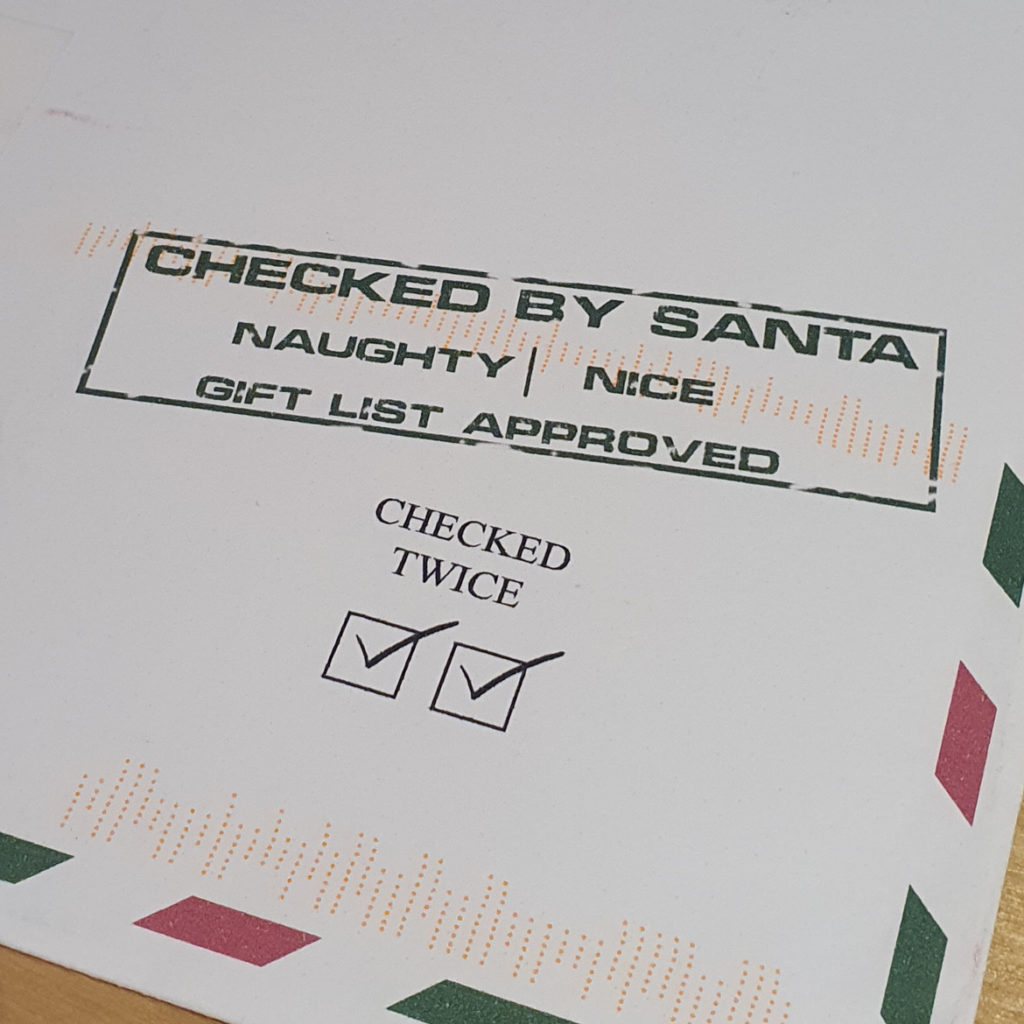 The Christmas card envelope - Mystery Mail: Puzzle Greeting Card review by BeckyBecky Blogs