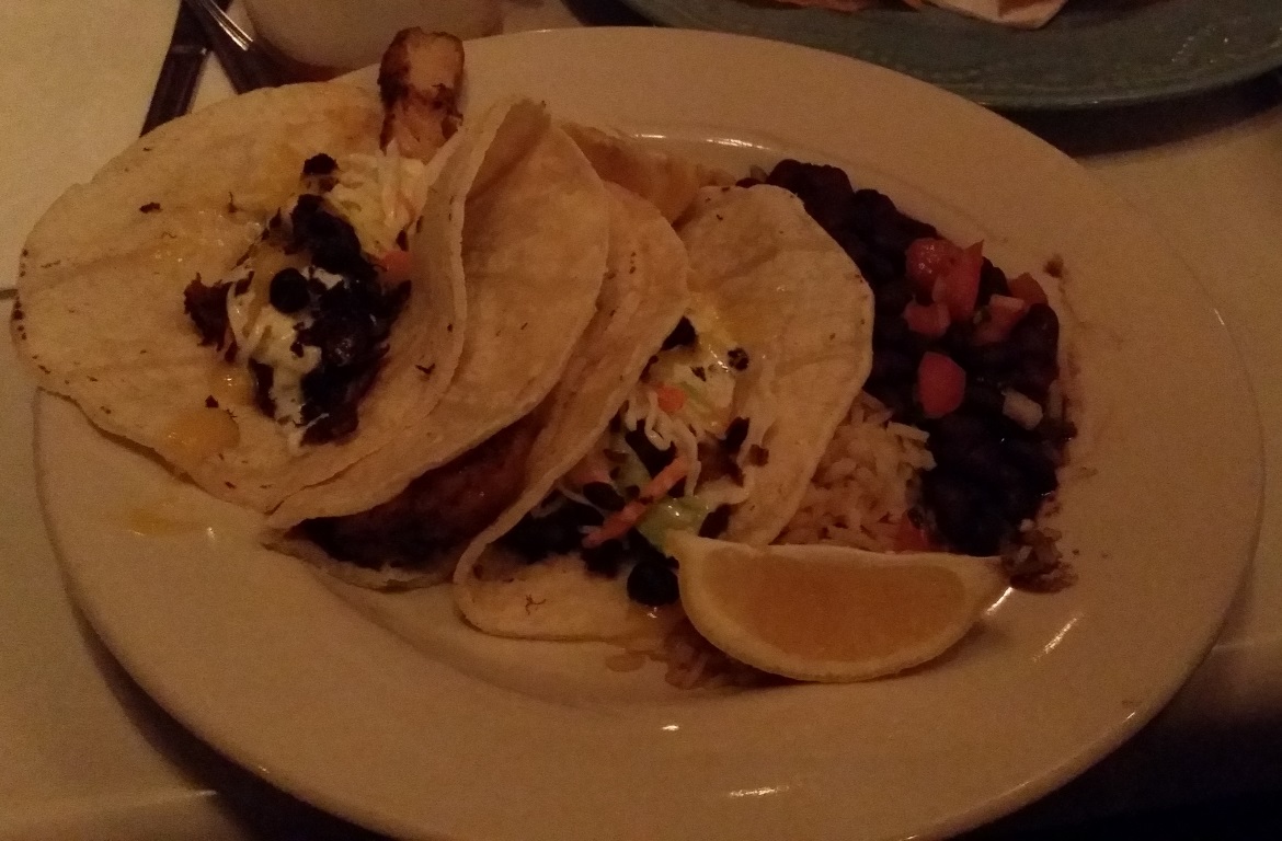 Fish Tacos at Cowgirl Seahorse - New York New York, travel blog by BeckyBecky Blogs