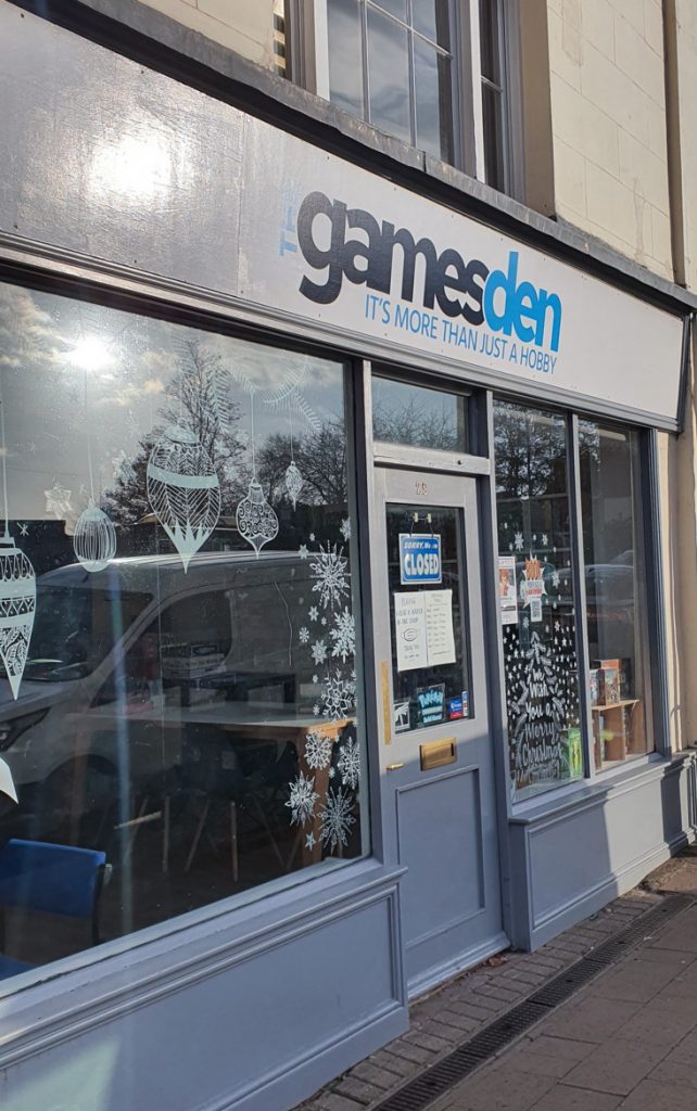 Exterior of The Games Den shop
