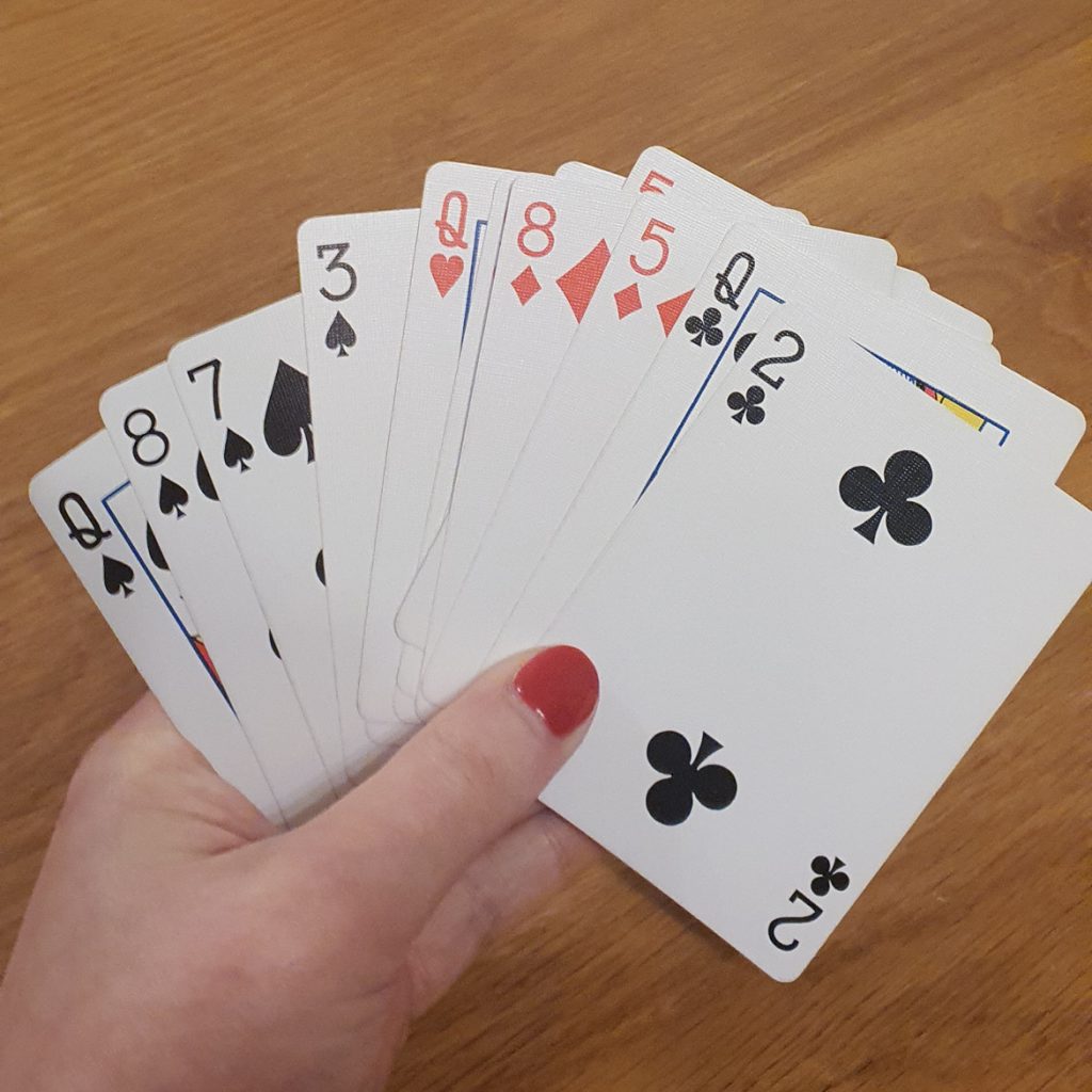A hand of playing cards