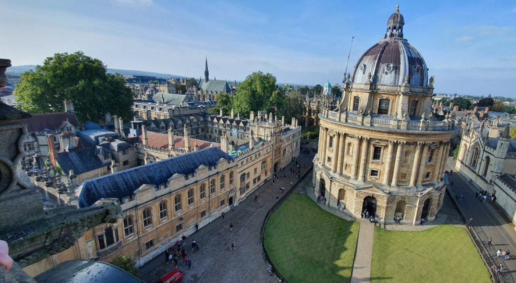 View from the top of the tower in Oxford