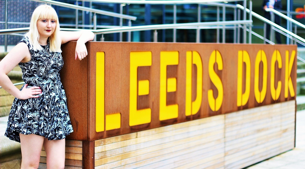 Blogger photoshoot at Leeds Dock of BeckyBecky Blogs by Laura Haley