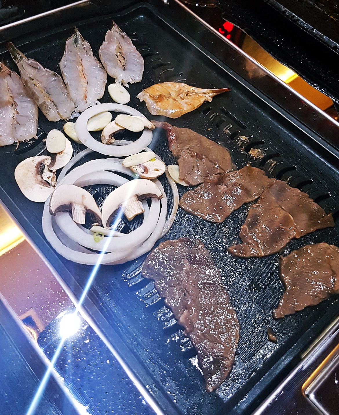 Food on the grill at Bulgogi Grill in Leeds - July 2017 Recap by BeckyBecky Blogs