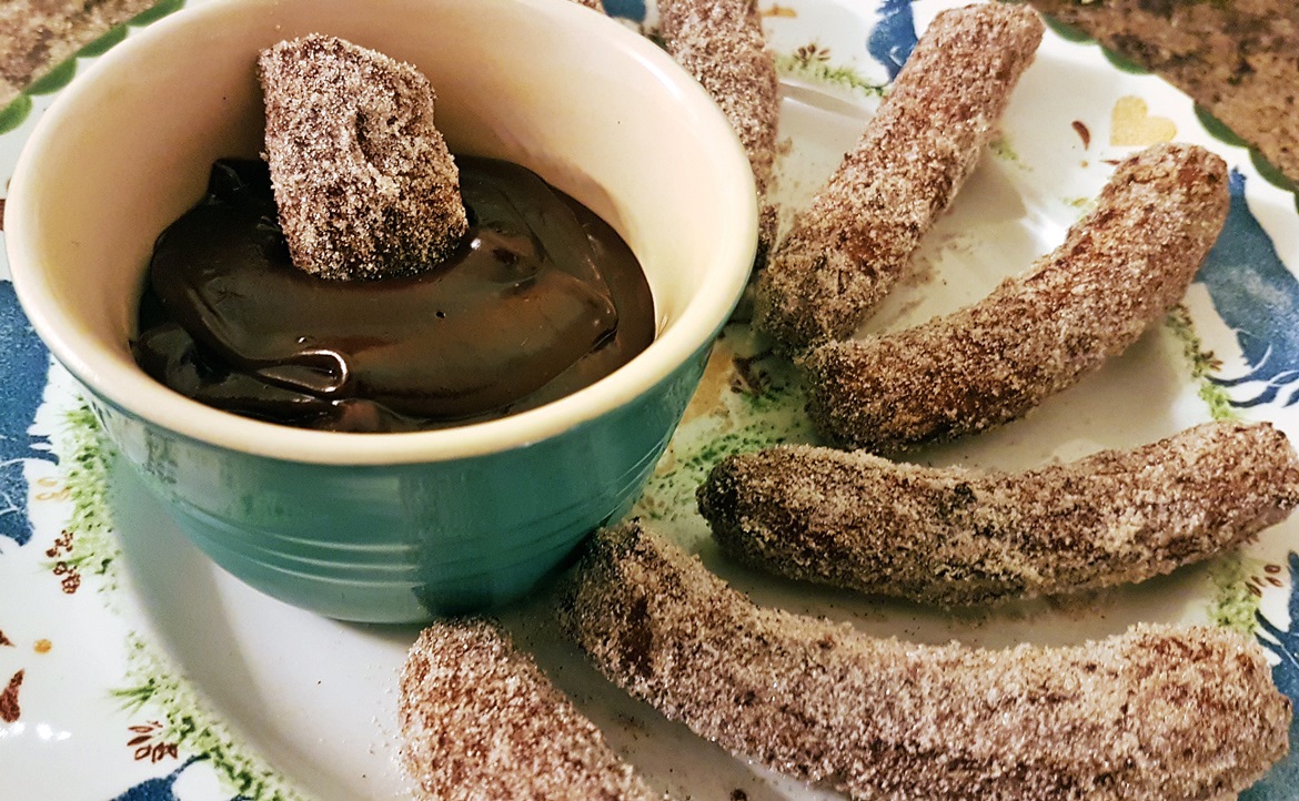 Homemade churros and chocolate dip - September Monthly Recap by BeckyBecky Blogs