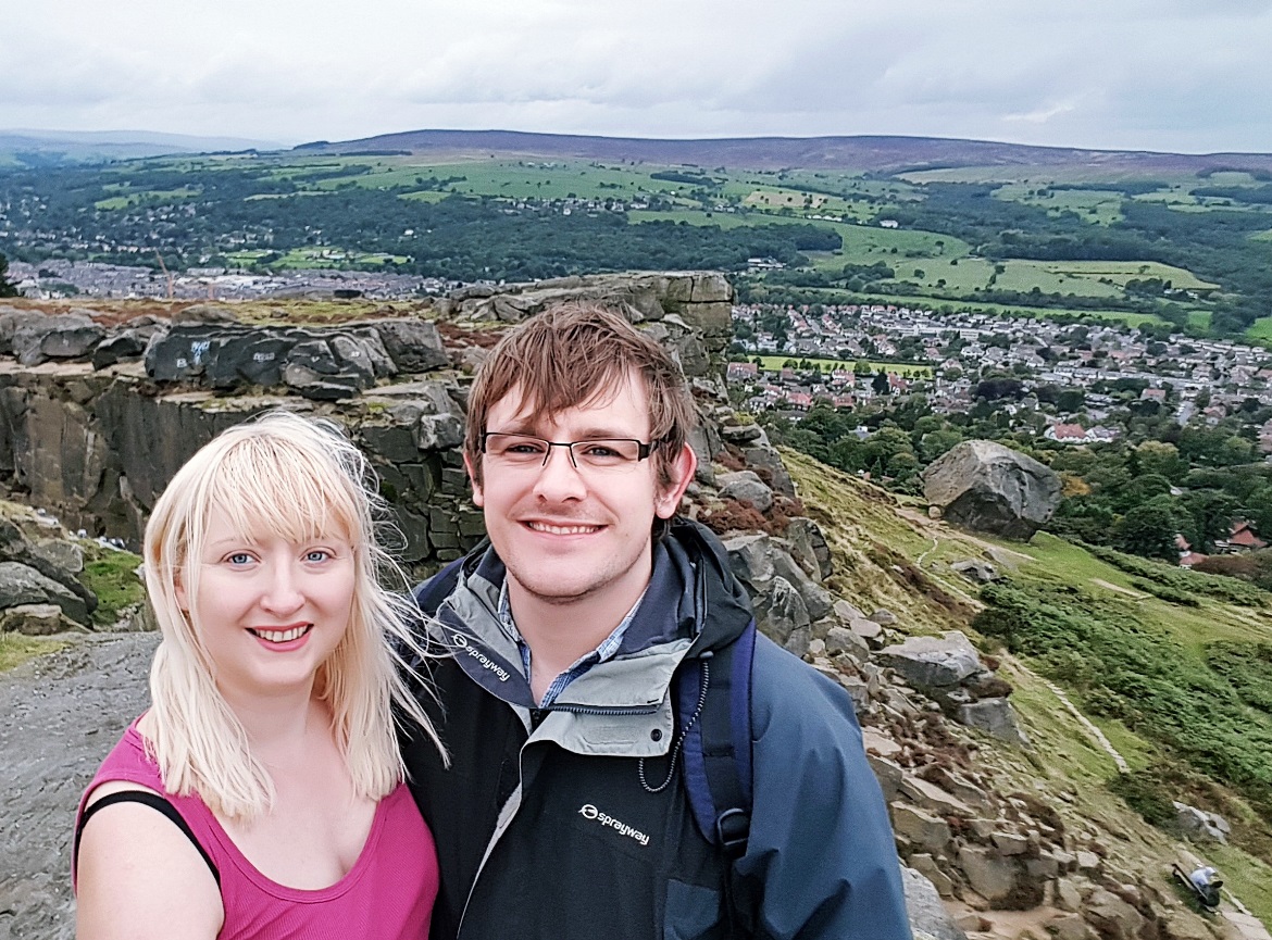 Tim and me, at the Cow and Calf on Ilkley Moor - September Monthly Recap by BeckyBecky Blogs