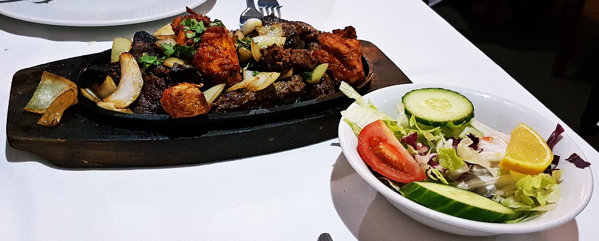 Sizzling platter at Kashmiri near Ilkley - September Monthly Recap by BeckyBecky Blogs