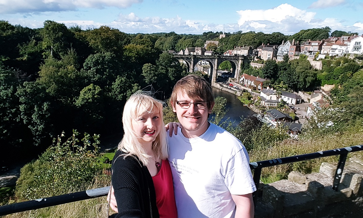 Tim and me at the castle at Knaresborough - September Monthly Recap by BeckyBecky Blogs