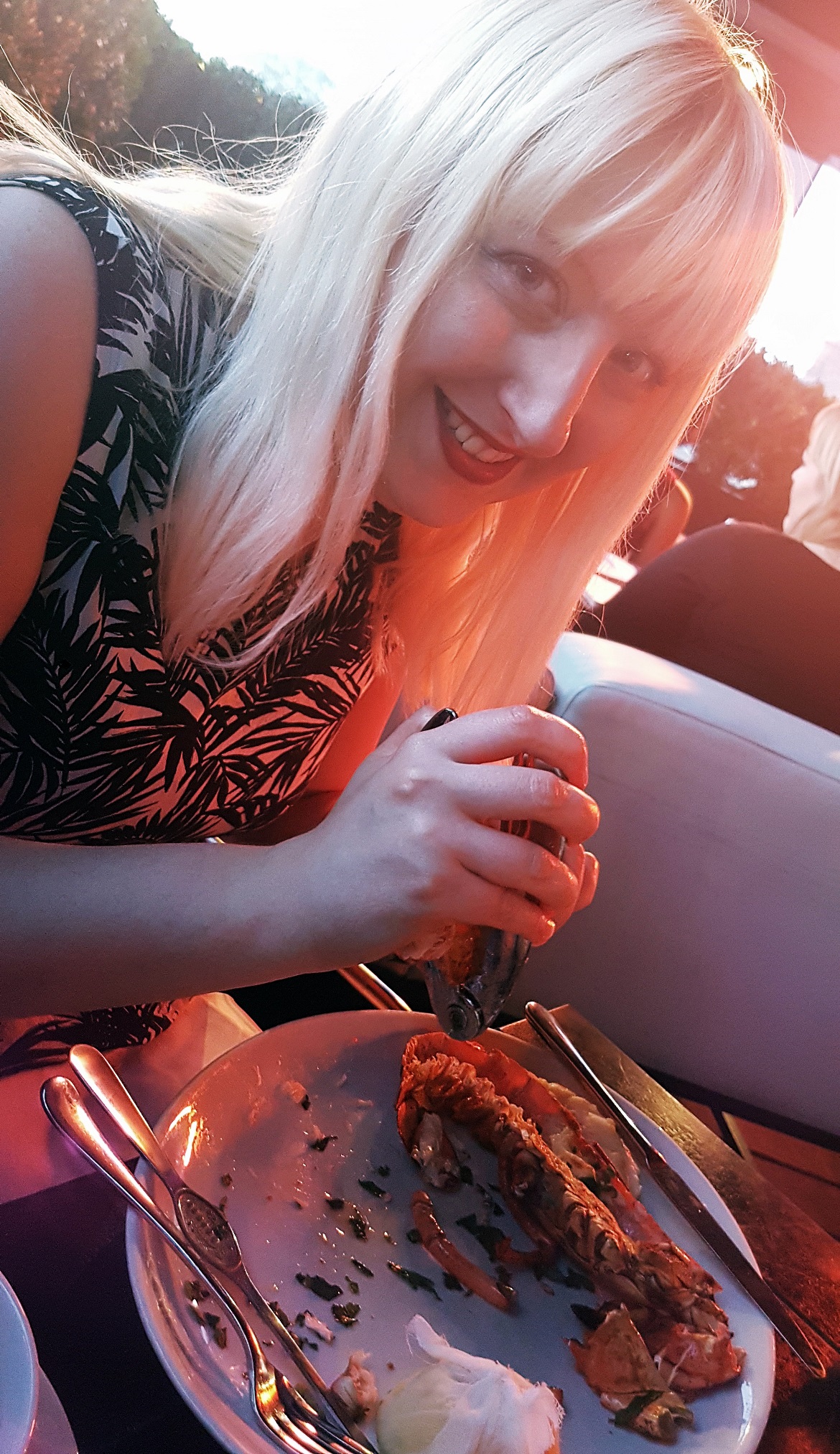 Trying to eat lobster at Piccolino Ilkley - September Monthly Recap by BeckyBecky Blogs