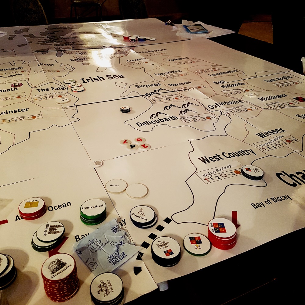The English map at the Spanish Road megagame