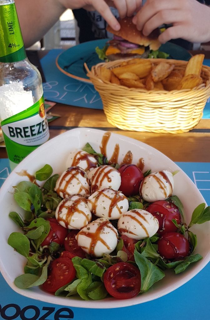 Salad at Beach and Booze Atmosphere Bar - Eating Split, Croatia Travel blog by BeckyBecky Blogs