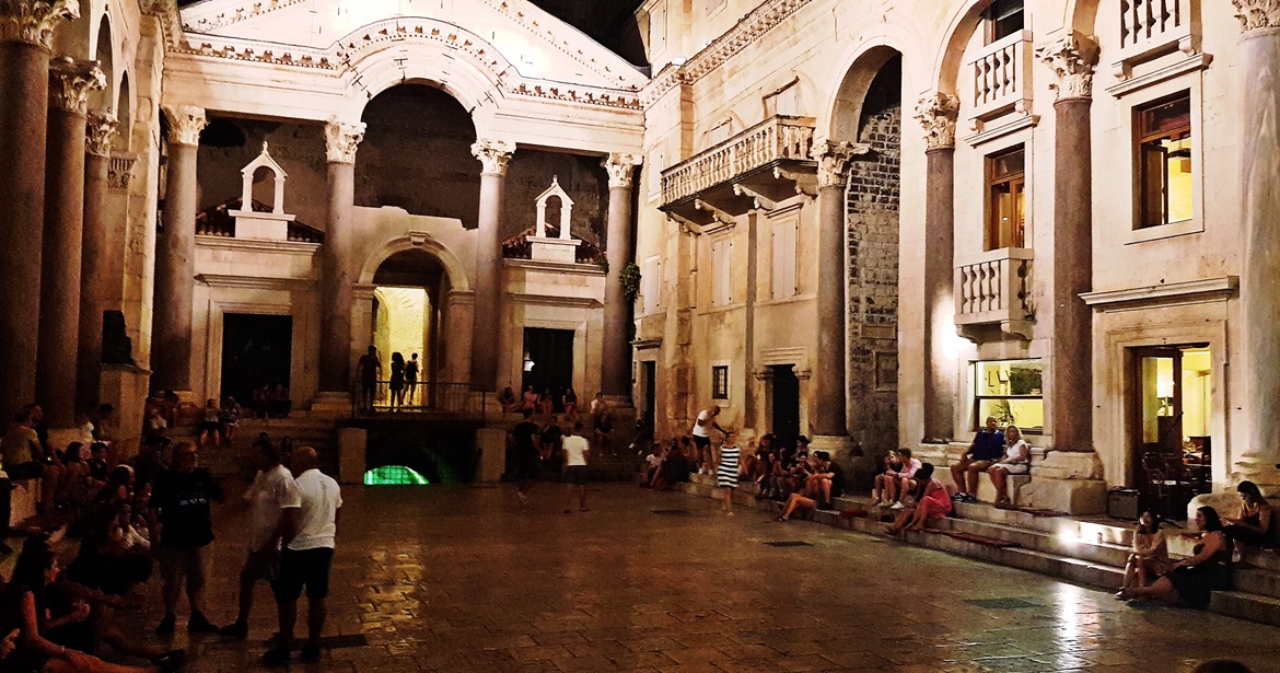 Diocletian's Palace in Split at night - Croatia in Photographs by BeckyBecky Blogs