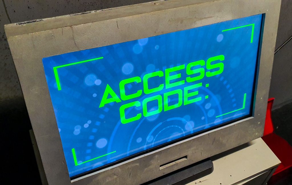 Access code needed - The Grid, Cocktail Escape Room in London, review by BeckyBecky Blogs