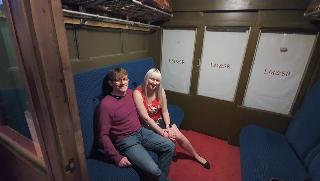 Briefing in the carriage - Station X escape room by TimeTrap Reading, review by BeckyBecky Blogs