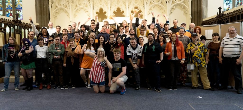 The final group shot - Trope High Megagame in Photos by BeckyBecky Blogs