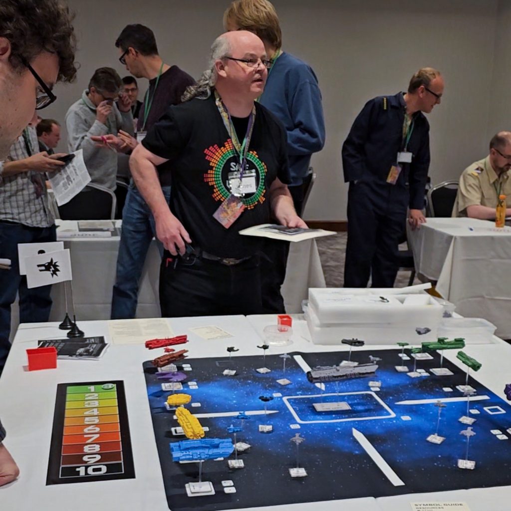 A Facilitator standing next to the Den of Wolves combat map